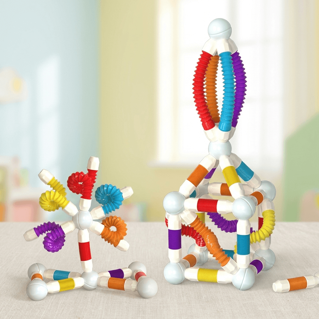 Magnetic building toys for learning and STEM play