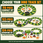 Dinosaur Race Track Set with Motorized Dinosaur Car