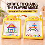 Bear Magnetic Drawing Board for Kids | Colorful Bead Art Toy
