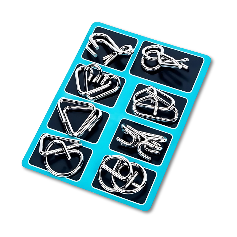 16-Piece Metal Brain Teaser Set