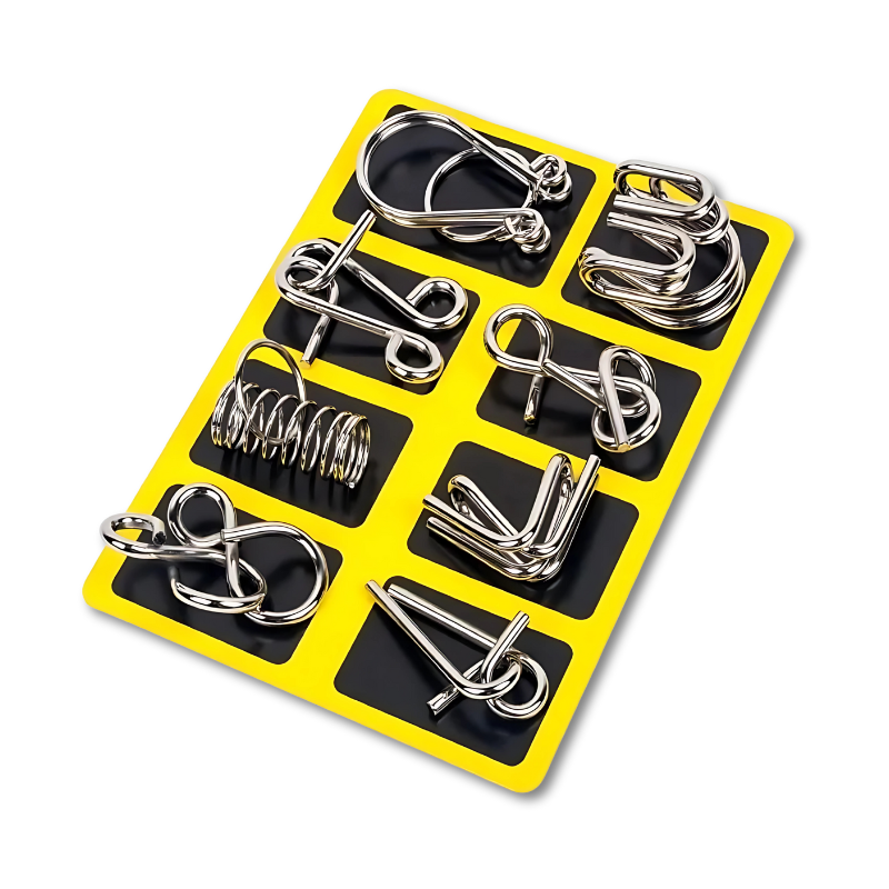 16-Piece Metal Brain Teaser Set - main product image