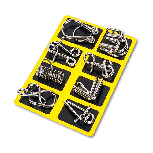 16-Piece Metal Brain Teaser Set - main product image