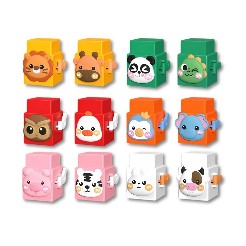 Animal Stacking Blocks with Pop-Out Surprises