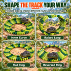 Dinosaur Track Toy Set with Flexible Tracks