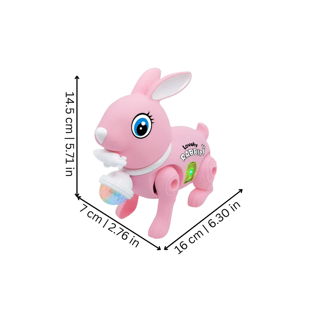 Light-Up Leash Bunny with Music and Glowing Effects