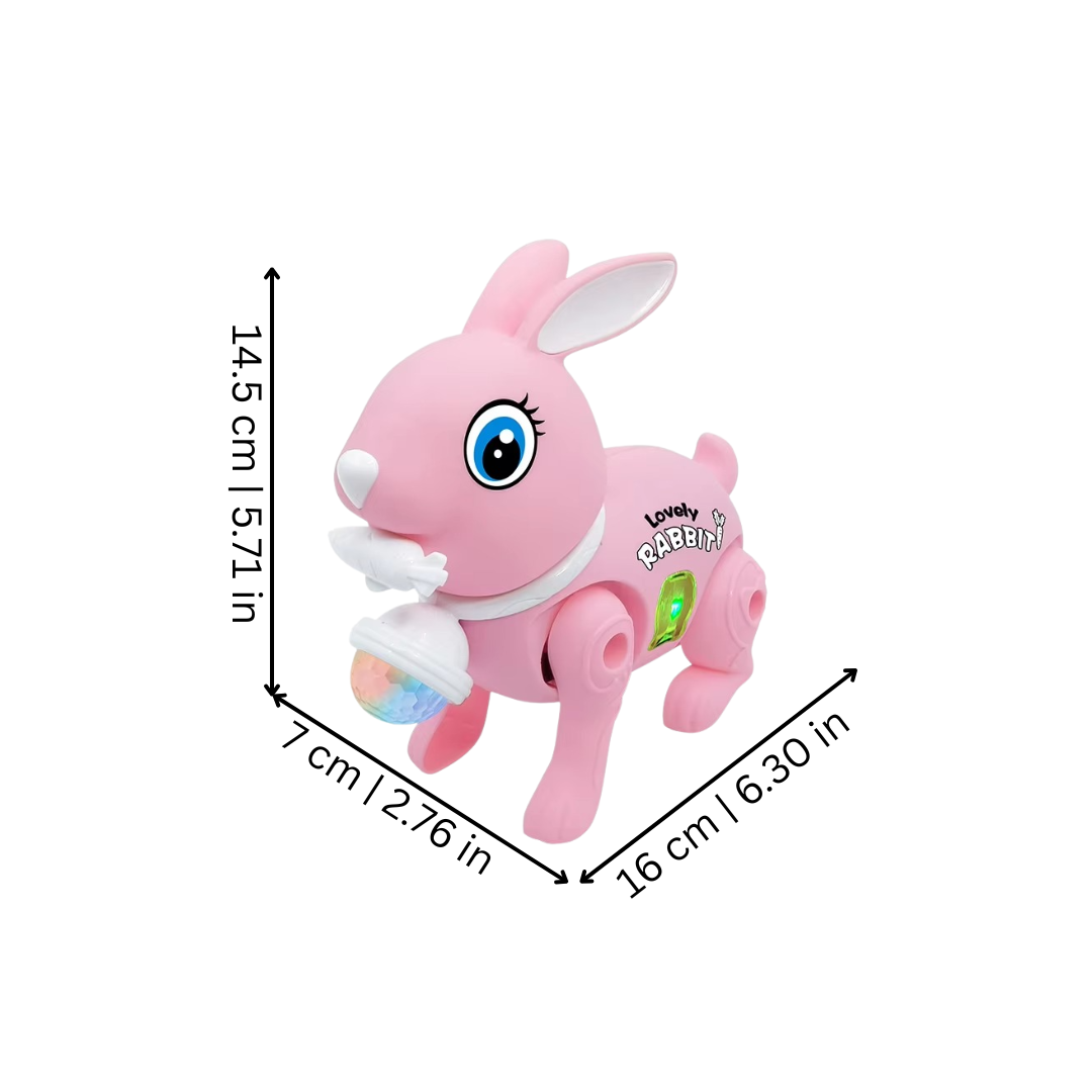 Light-Up Leash Bunny with Music and Glowing Effects