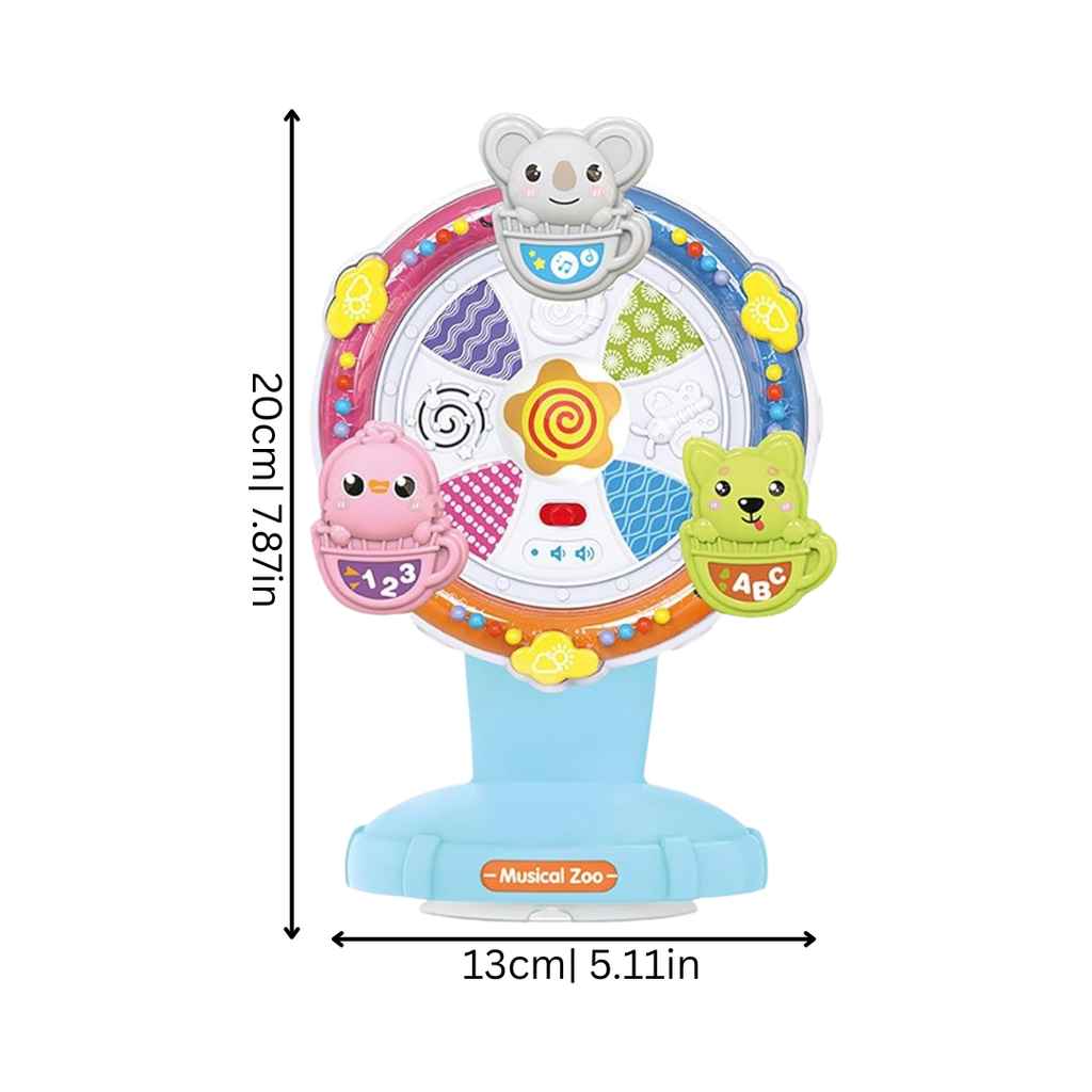 Rotating Musical Ferris Wheel Toy with Cute Cartoon Animals