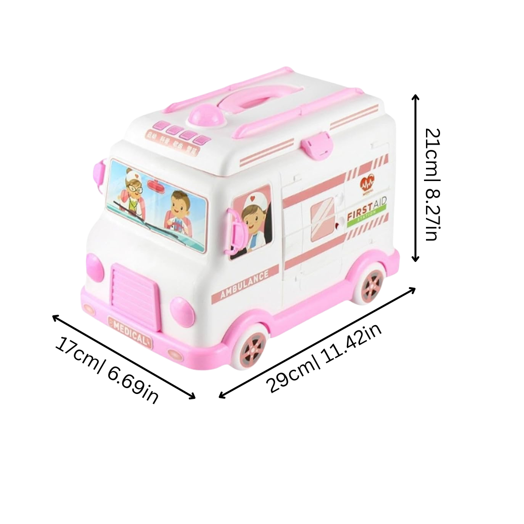 Kids Ambulance Car with Doctor Tools for Role Play