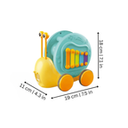 Musical Pull-Along Snail Toy for Early Learning Play