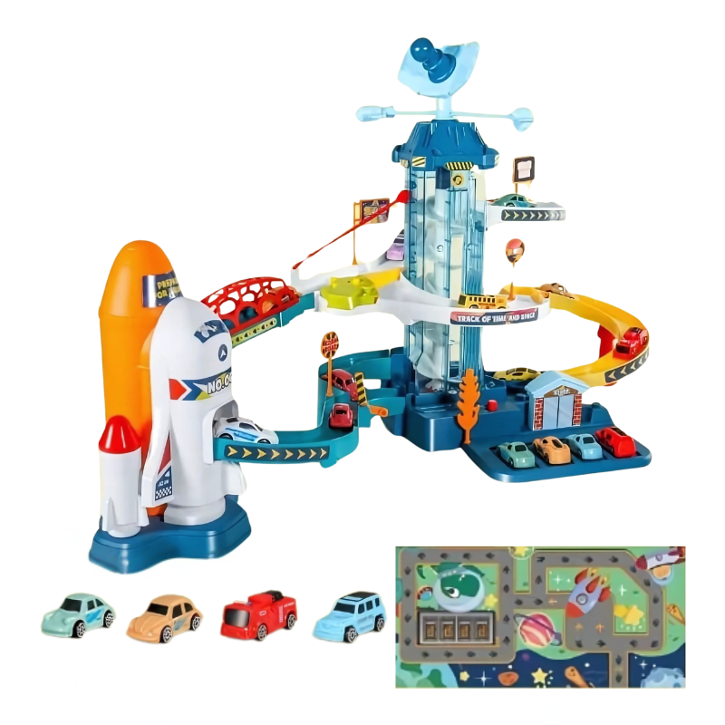Epic Dinosaur and Space Race Track for Kids - main product image