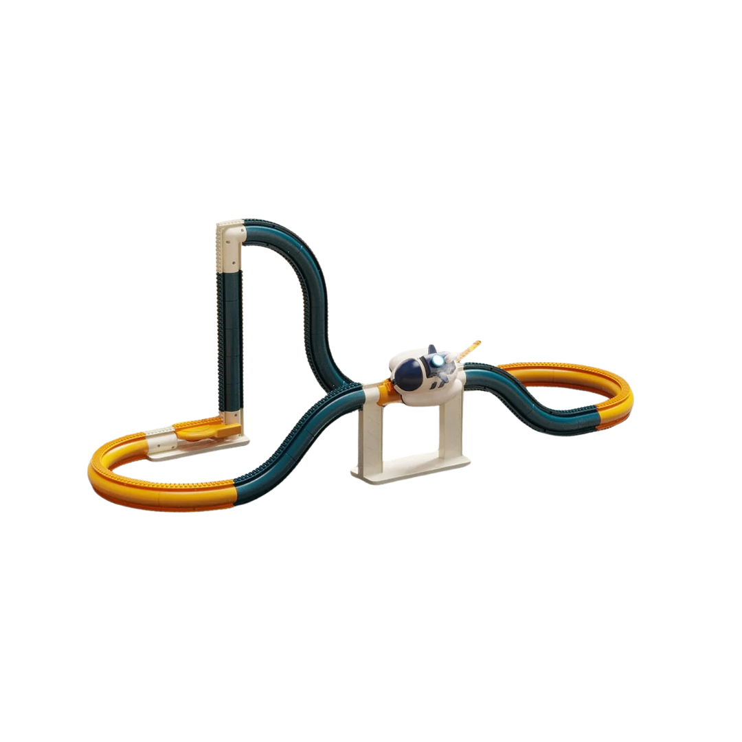 Steam Car Track Toy with Steam Effect and 360° Flip Rail - main product image