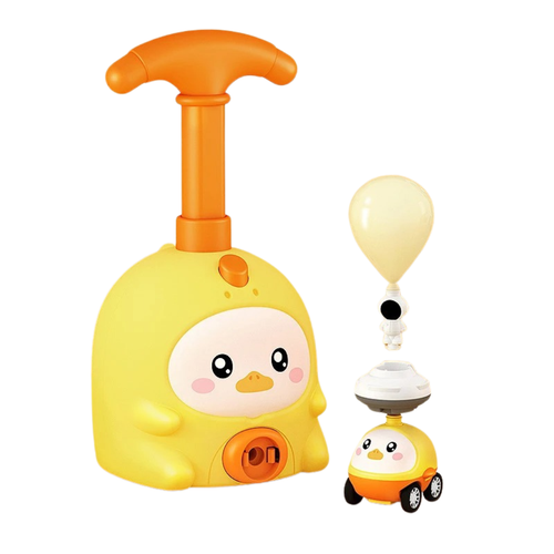Balloon-Powered Car Set with Cute Astronaut