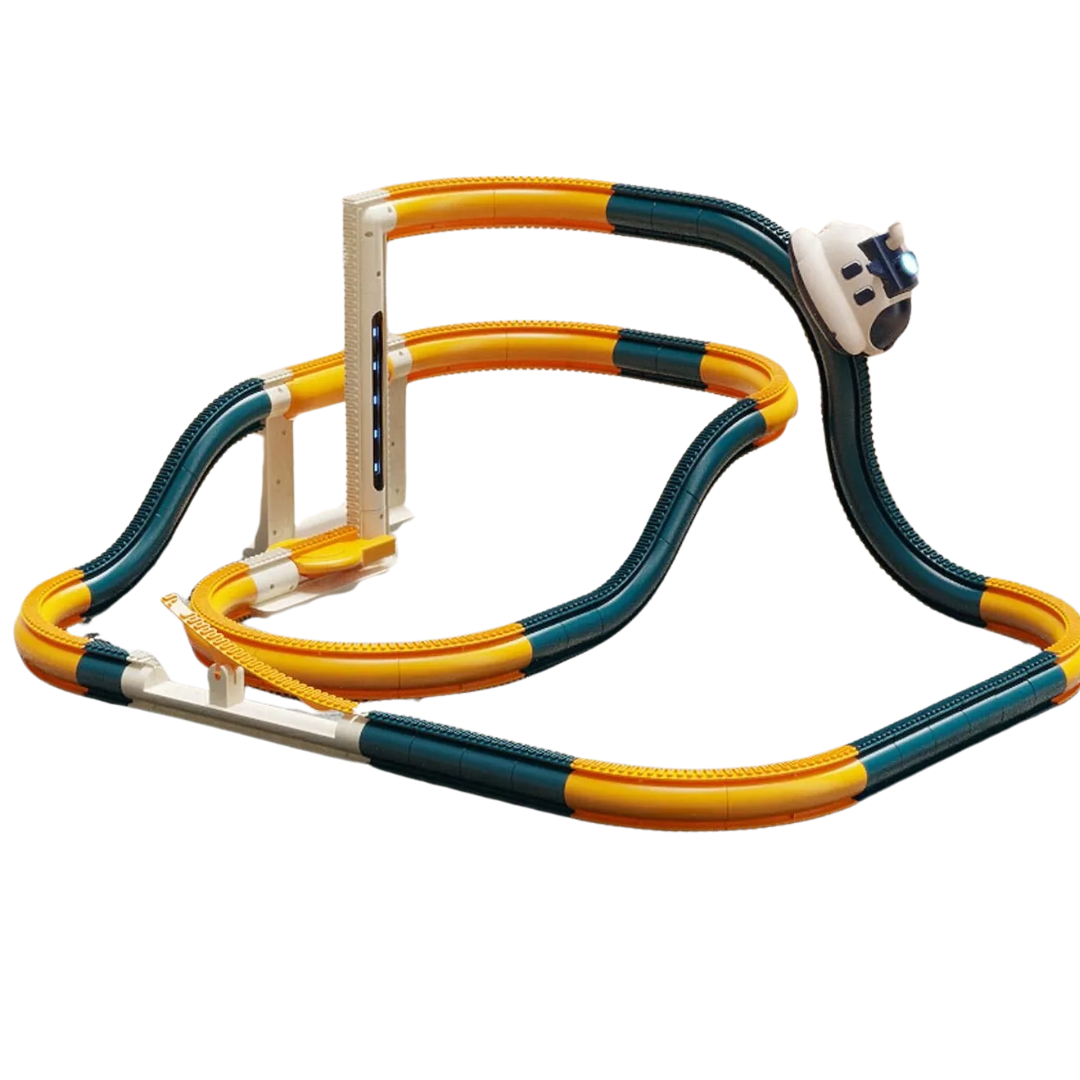 Steam Car Track Toy with Steam Effect and 360° Flip Rail