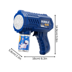 Automatic Bubble Gun with Built-In Water Bottle