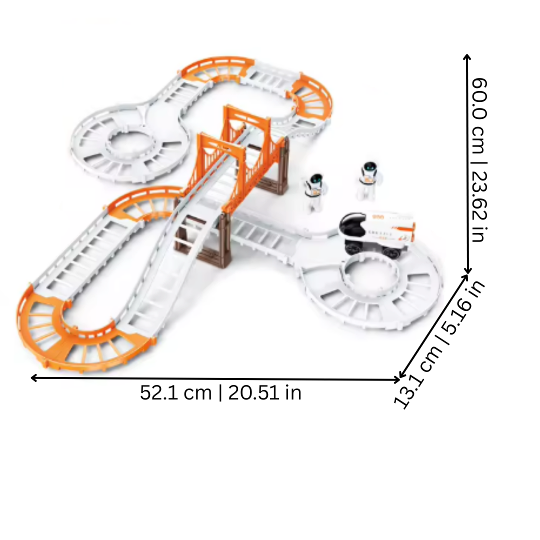 Railway Track Toy Car Set for Space-Themed Racing
