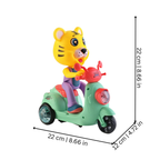 Electric Cartoon Motorcycle Toy with Music and Flashing Lights