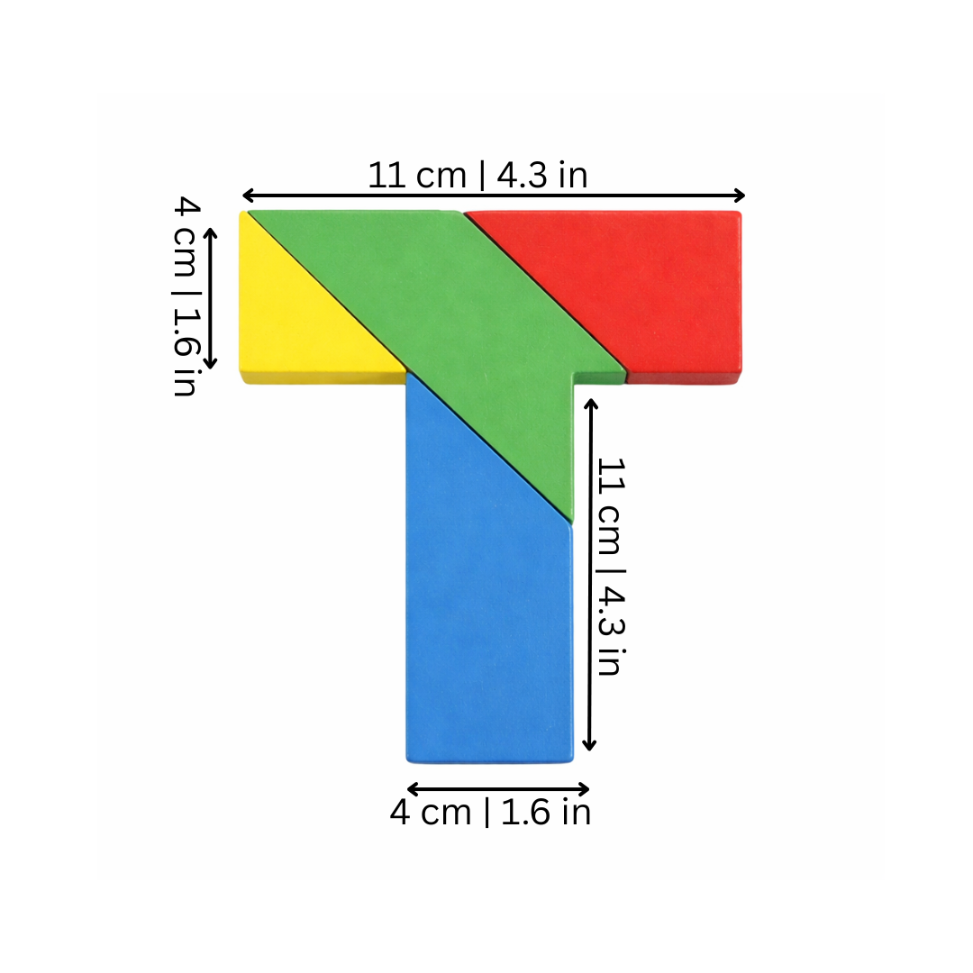Wooden T Puzzle for Smart Shape Learning