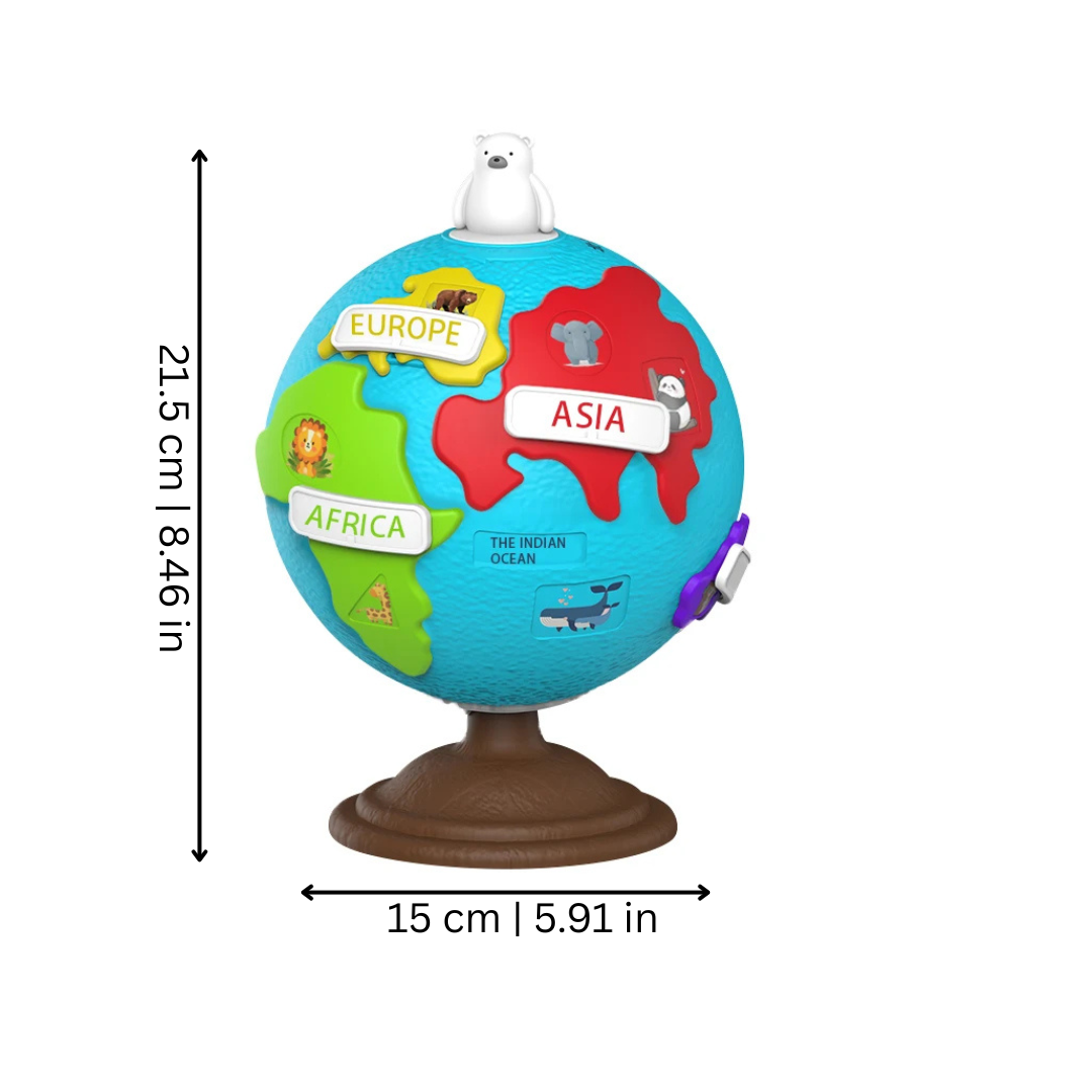 Educational Globe Puzzle for Continents and Oceans