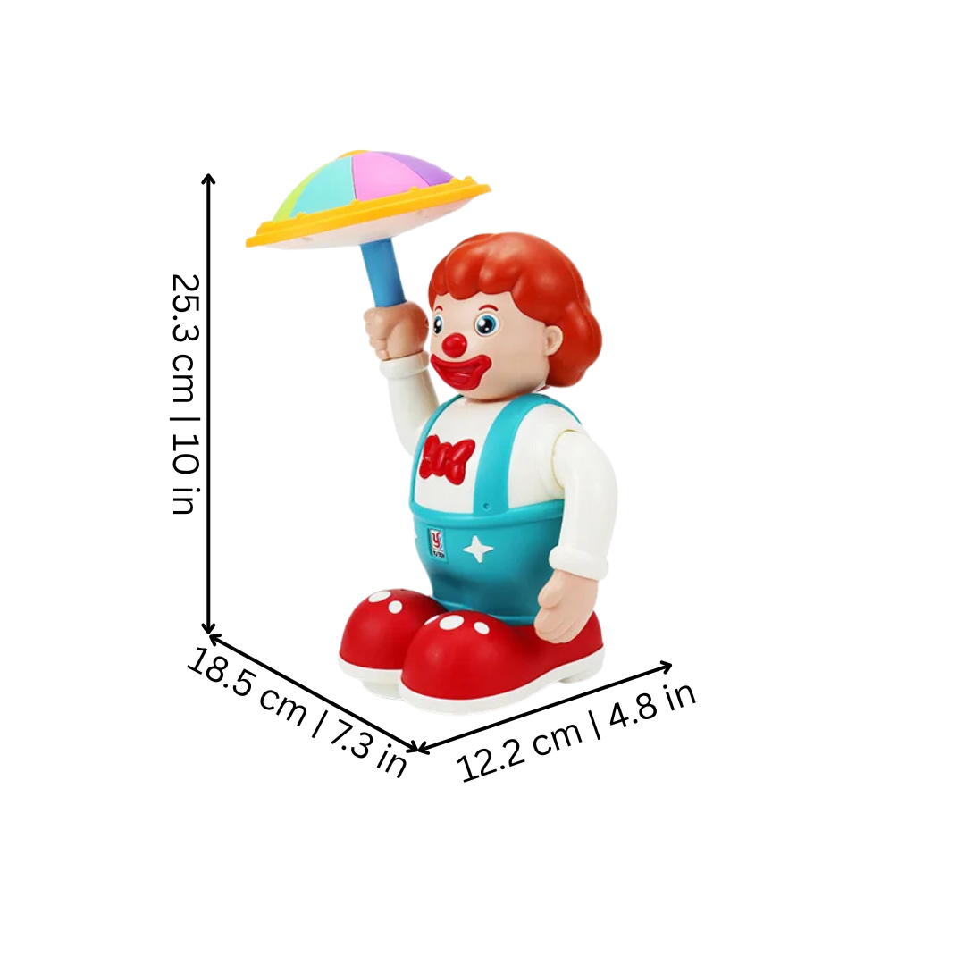 Electric Spinning Clown Toy with Music and Light Effects