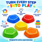 Light-Up Musical Stepping Stones for Kids
