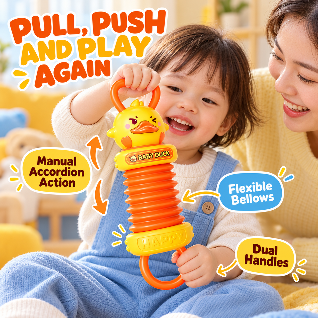 Duck Accordion Toy – Push & Pull Sensory Sound Toy