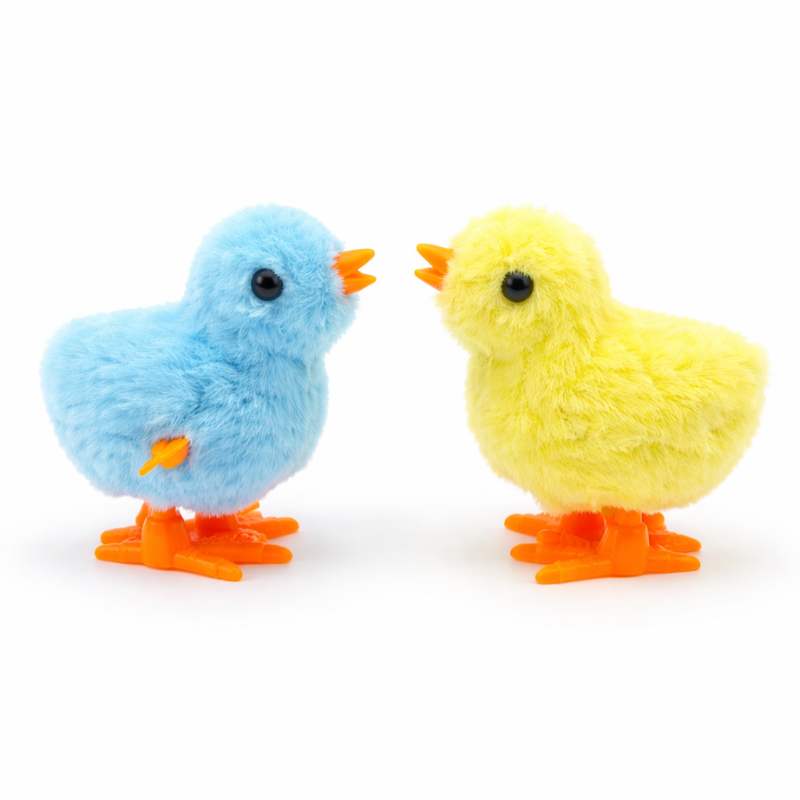 Wind-Up Cartoon Plush Chicken for Interactive Play - main product image