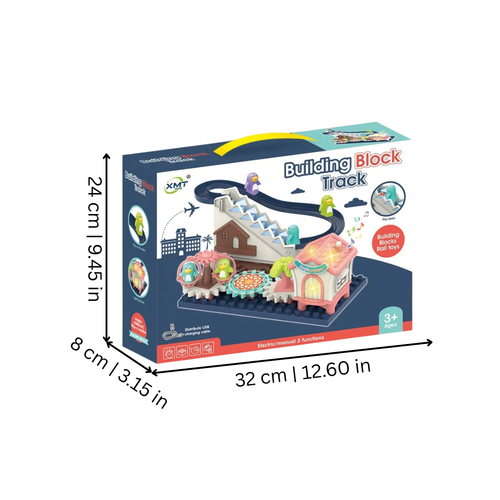 Buildable Slide Track Toy with Ferris Wheel