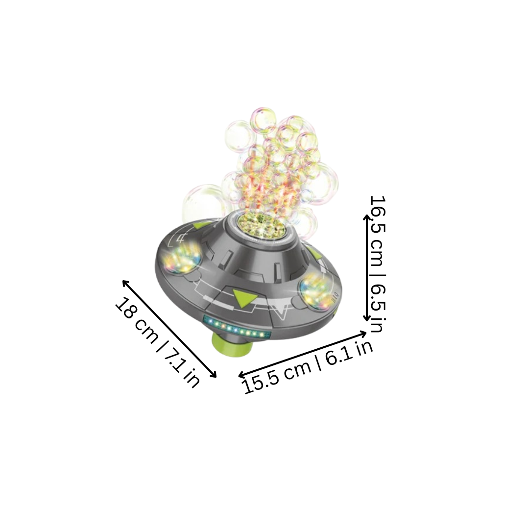 Light-Up UFO Bubble Machine for Colorful Play Adventures