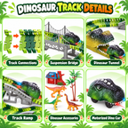 Dinosaur Track Playset with Motorized Light-Up Car