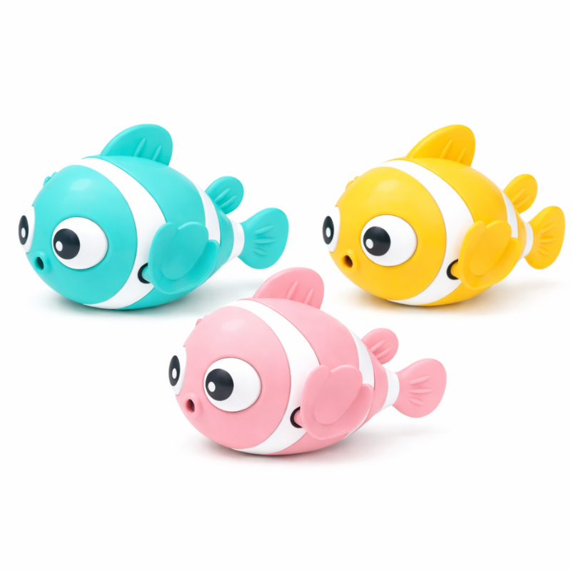 Swinging Clown Fish Toy for Bath Fun