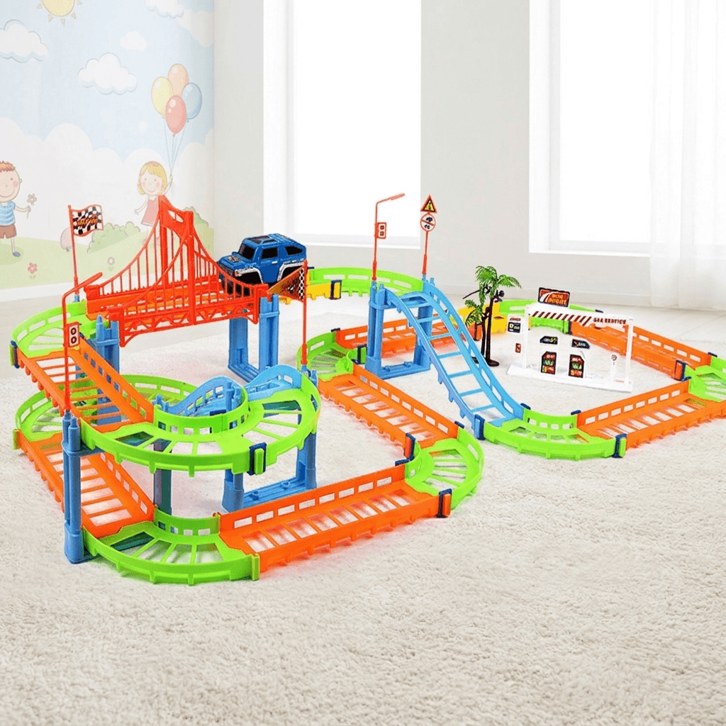 Electric Racing Track Set for Creative Builders and Fast-Paced Play - main product image