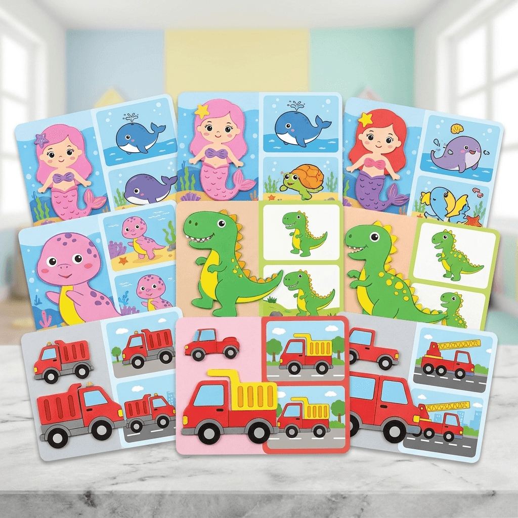 3D EVA Sticker Cards for Coloring, Crafting and Story Play