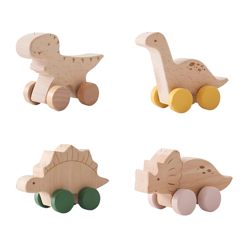 Wooden Dino-Vehicle Play-Set - main product image