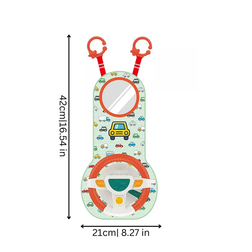 Car Seat Steering Wheel Toy with Music and Driving Fun
