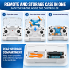 Mini RC Drone with Controller Storage Case & 360° Flips