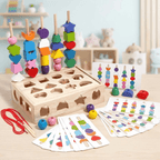 5-in-1 Wooden Activity Set for Early Skill Building - main product image