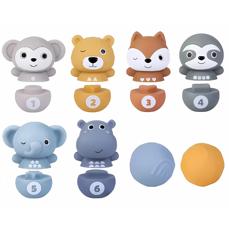 Fun and Educational Rubber Toy Set