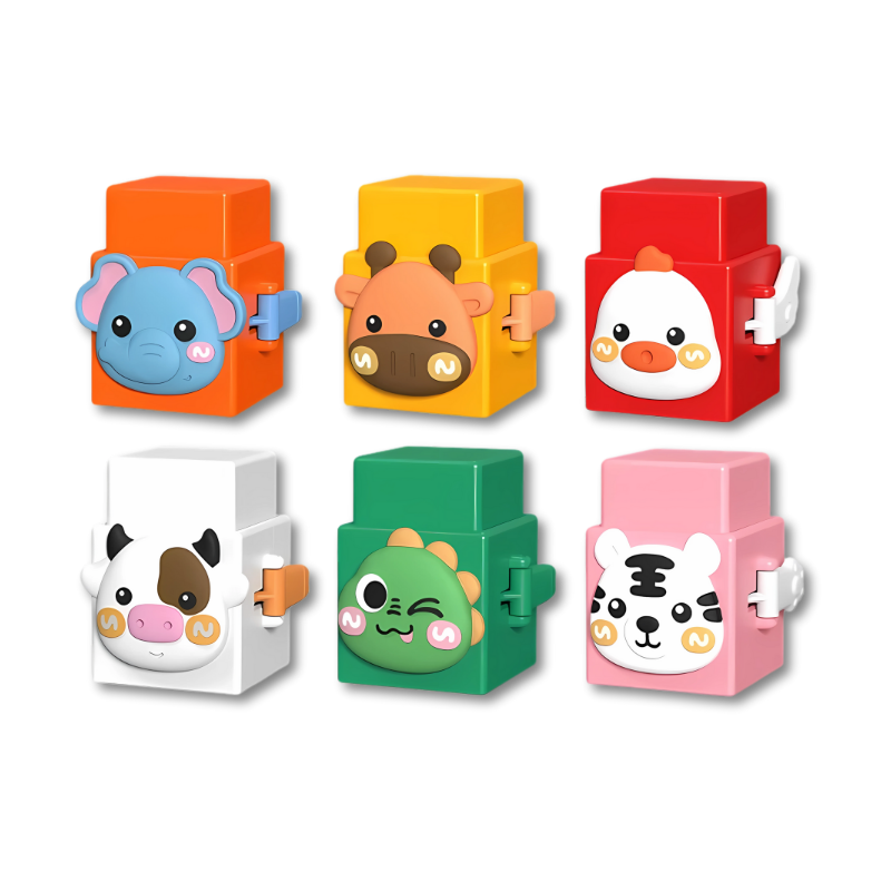 Animal Stacking Blocks with Pop-Out Surprises