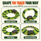 Dinosaur Race Track Set with Motorized Dinosaur Car