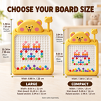 Bear Magnetic Drawing Board for Kids | Colorful Bead Art Toy