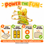 Duck Stair Climbing Toy with Lights & Music – Electric Duck Slide Track