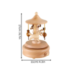 Hand-Crank Rotatable Wooden Music Box Ornament