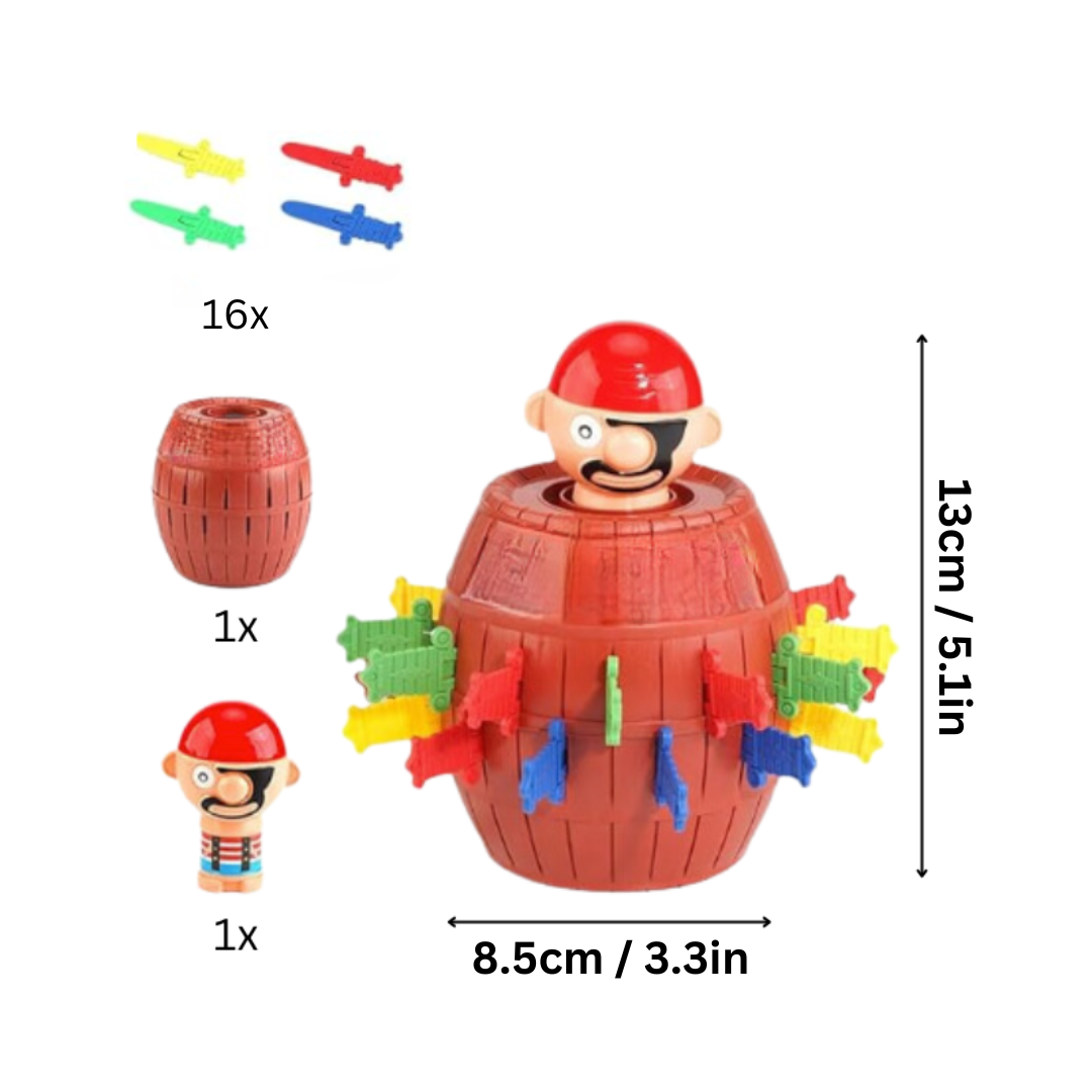 Whimsical Pirate Barrel Game for Family Nights