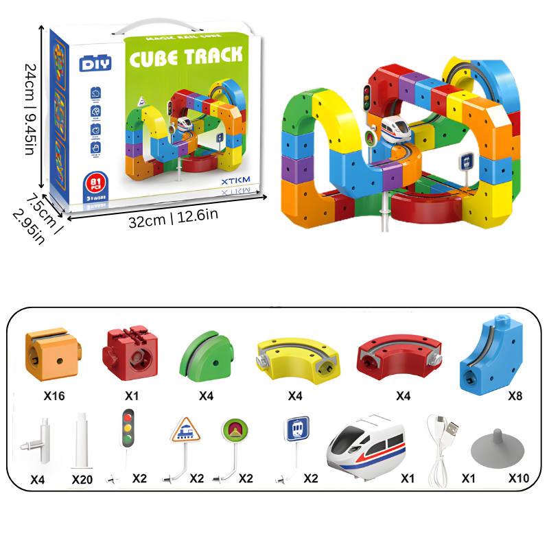 3D Train Routes with Mix-And-Match STEM Cubes