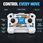 Mini RC Drone with Controller Storage Case & 360° Flips