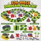 Dinosaur Track Playset with Motorized Light-Up Car