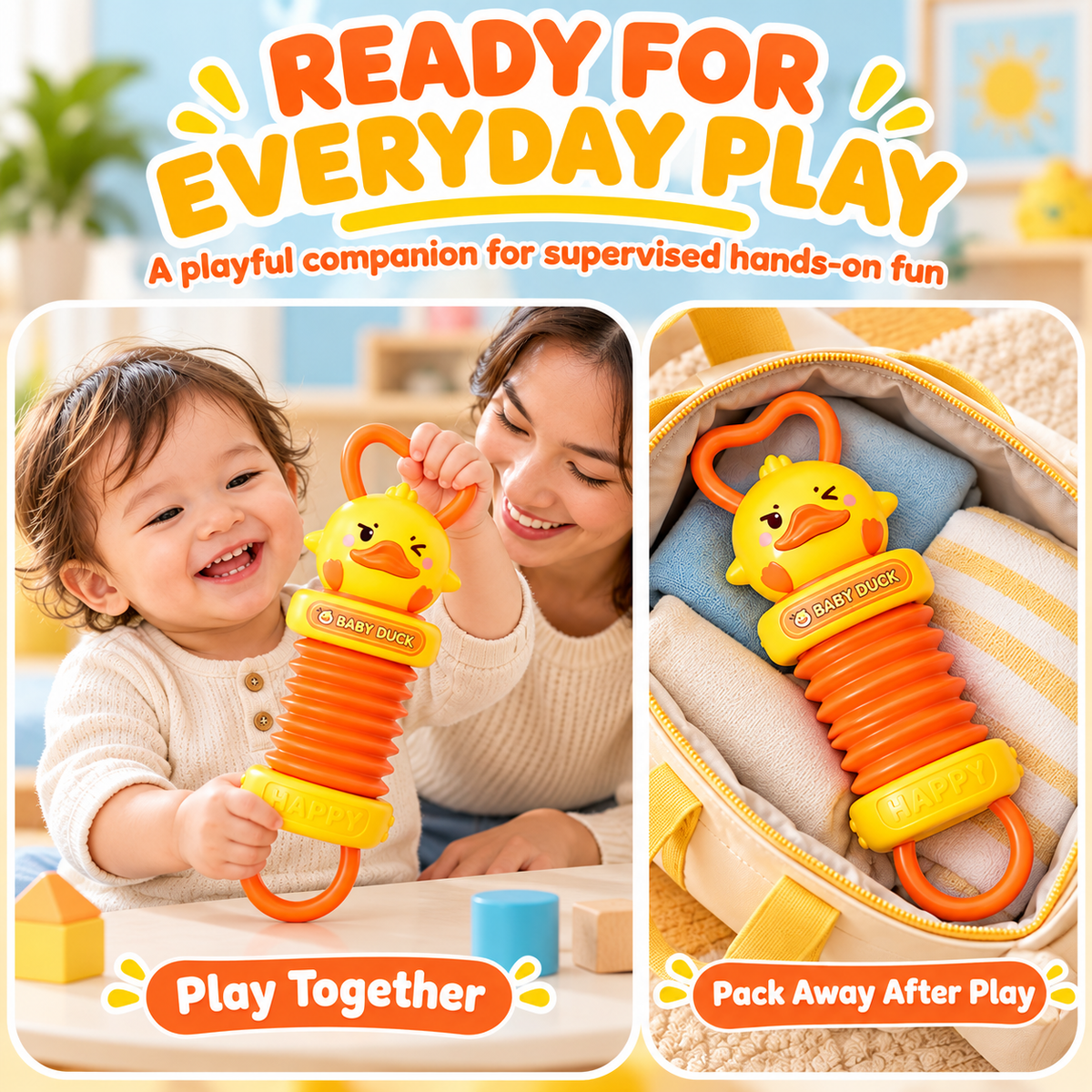 Duck Accordion Toy – Push & Pull Sensory Sound Toy