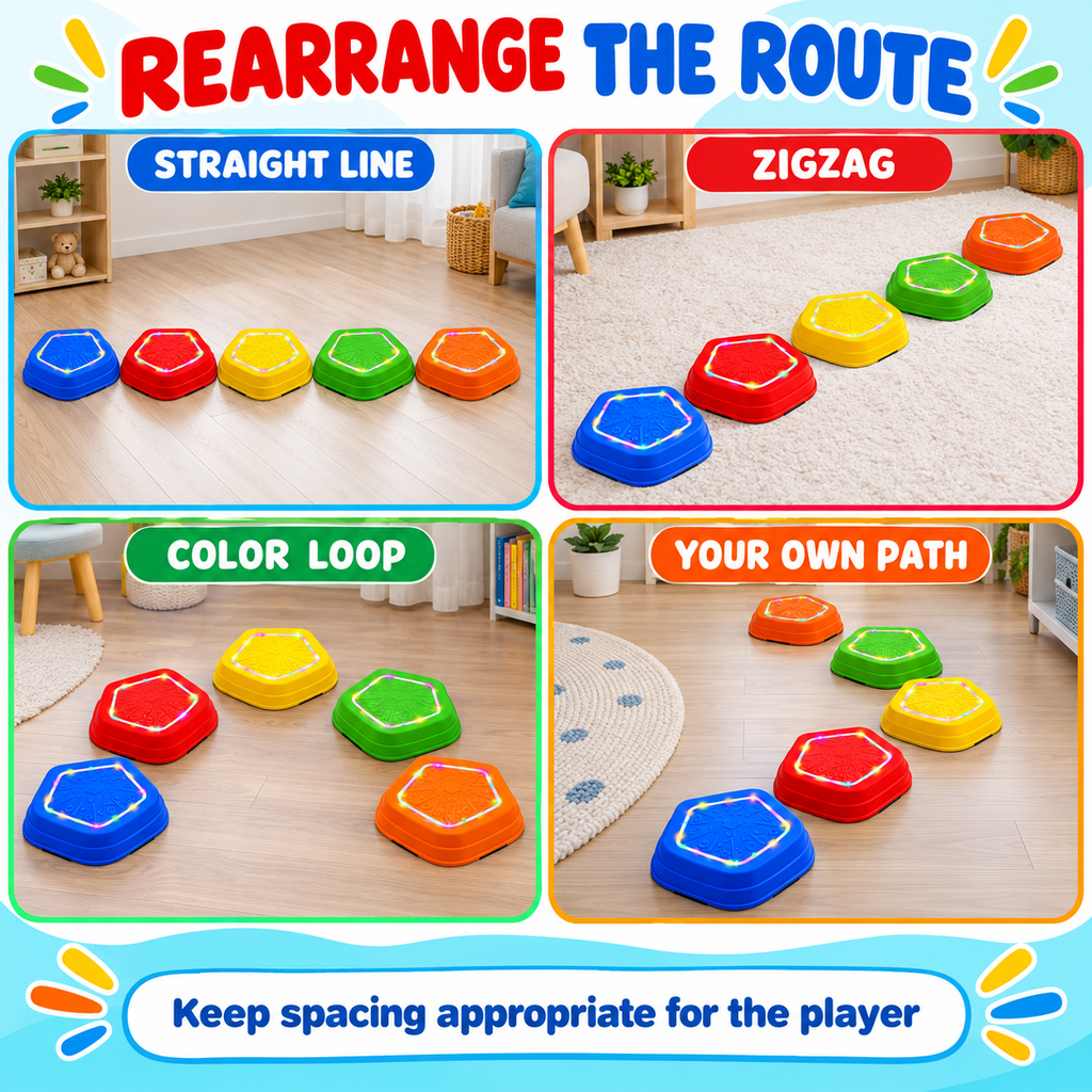 Light-Up Musical Stepping Stones for Kids