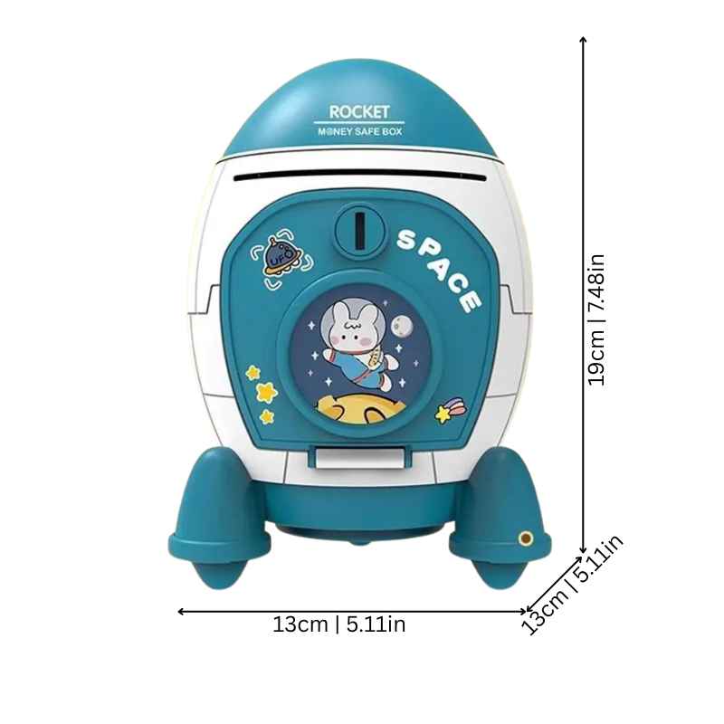 Playful Rocket-shaped Money Box