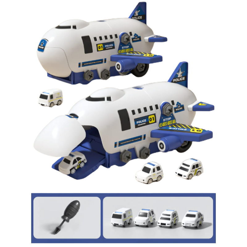 Giant Transport Plane with Mini Engineering Vehicles